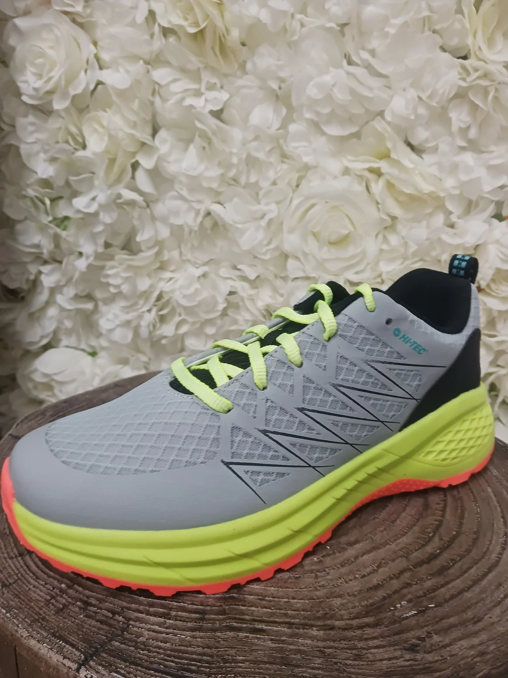 Hi-Tec Men’s Grey & Neon Running Shoe